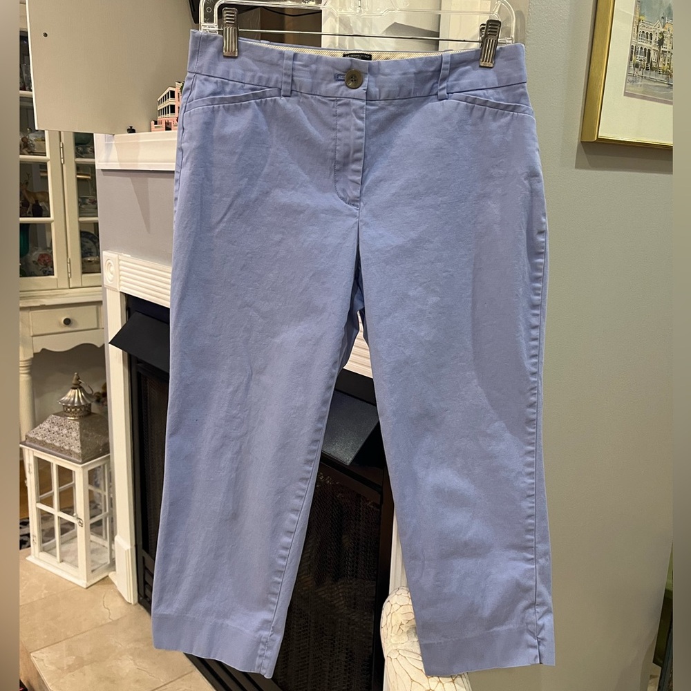 Talbots Petites The Perfect Crop Curvy Periwinkle Capri Pants